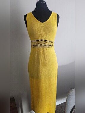H&M Yellow SUMMER Crochet Knit Dress
